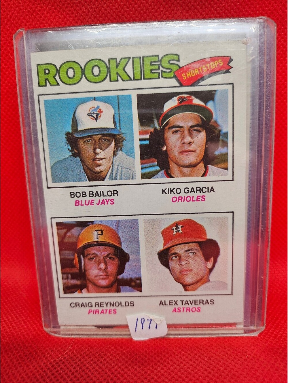 1977 Topps #474 Rookie Shortstops Bailor/Garcia/Reynolds/Taveras